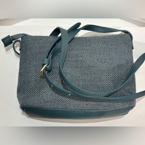 Lancôme Blue Woven Crossbody Bag